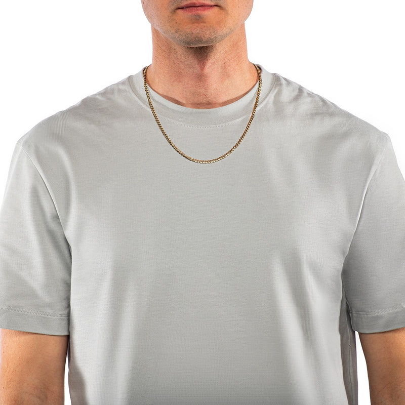 Men's Necklaces - The Flat Curb Chain - Gold 55cm Preview